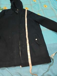 Classic Hooded Navy Coat men