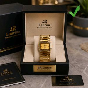 Elegant Gold Watch with Diamond Accents