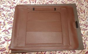 Brown Leather Tab/Mac Book Holder Cover