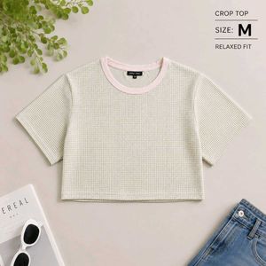 Women's Ribbed Striped Crop Top | M Size | Casual