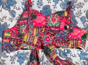 Padded Navratri Backless Top