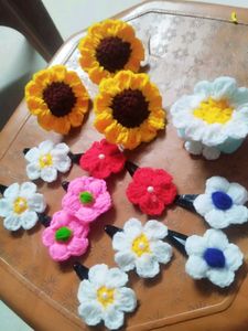 buy any 1 Handmade Crochet Hair Clips &amp;
