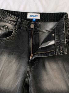 Washed Black Baggy Jeans