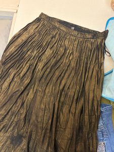 Elegant Metallic Pleated Saree