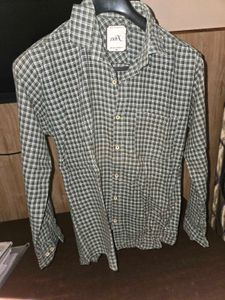 Checked Mahendi colour Casual Shirt