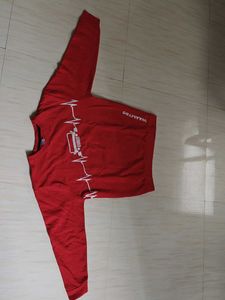 stylish Red casual  sweetshirt (Size - X