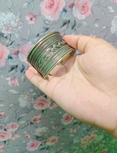 Intricate Silver Tone Cuff Bracelet