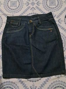 Denim Pencil Skirt