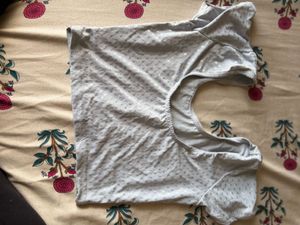 Elegant Silver Blouse Top in 99 rs