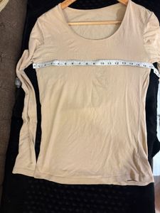 Cream Long Sleeve T-shirt