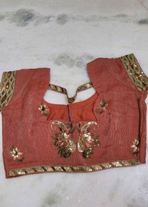 Beautiful Embroidered Saree with ready blouse