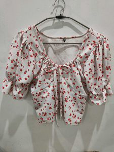 beautiful red flower top for women❤️