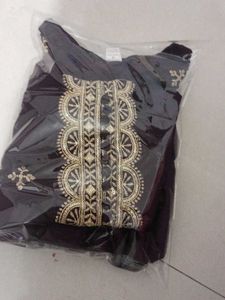 Embroidered Kurta Set - Rich Plum