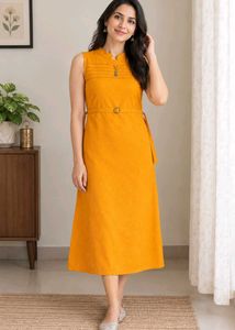 Mustard Sleeveless Dress