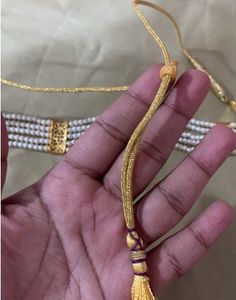 Elegant Pearl &amp; Gold Choker Set