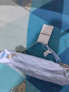Baby Blue Checkerboard Shoulder Bag