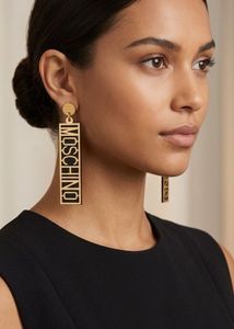 Moschino Drop Earrings Gold Black l Last Pair