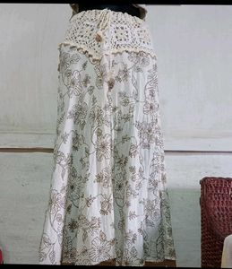 Boho Floral Print Maxi Skirt