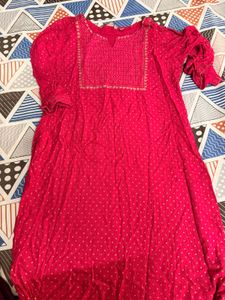 Beautiful Pink Embroidered Kurta set