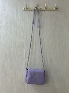Lavender Chain Strap Crossbody Bag
