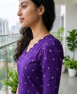 Vibrant Purple Embroidered Kurta( LIMITED OFFER)
