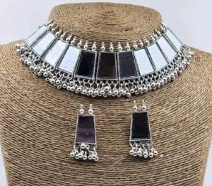 Mirror Work Necklace & Earring Set