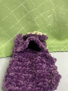 Cute Purple Crochet Wallet