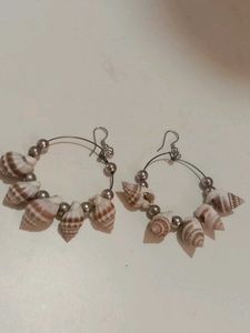 Seashell Hoop Earrings