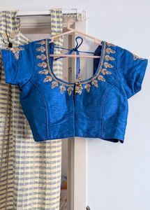 Embroidered Blue Blouse