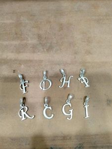 Alphabet Letter Pandent Pure Silver