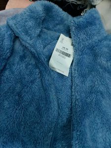 Cozy Blue Fleece Zip-Up Jacket