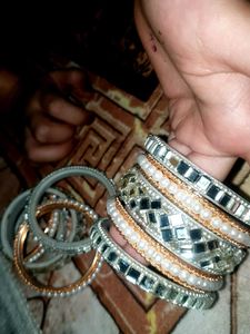 Sparkling Stackable Bangles Set 10