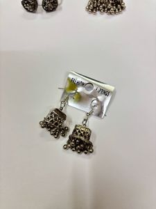 Oxidised Earrings set of 7 jhumkas