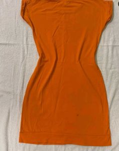 Orange NY Logo T-Shirt Dress