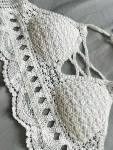 Padded Crochet Bikini Top XS
