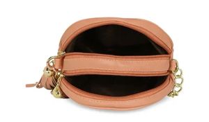 Round Perforated Crossbody Bag