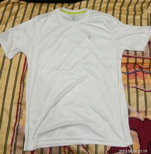 Sports T Shirt Round Neck Pack Of 2 ( White and Blue )