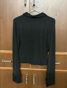COMBO!! Y2K chatpate Top/Black Ruched Shirt