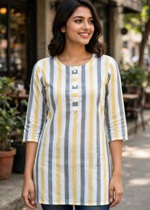 Striped Cotton Kurta
