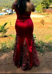 Stunning Red One-Shoulder Gown