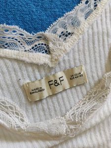 White Lace Trim Camisole Top