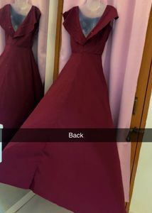 Elegant wine flared Dress