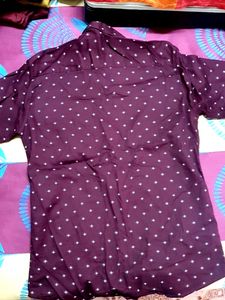 Zara Man SHIRT WINE COLOR L SIZE 100% COTTON