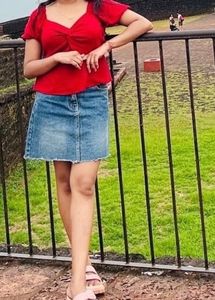 Blue Denim Skirt