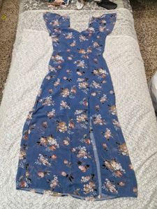 Blue Floral Maxi Dress