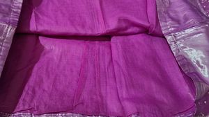 heavy purple sari with blouse and petticot