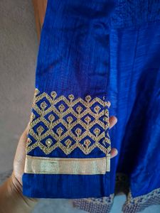 Royal Blue Anarkali Kurta Set