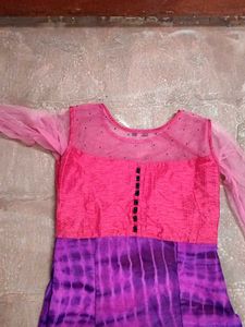 Vibrant Tie-Dye Ethnic Gown
