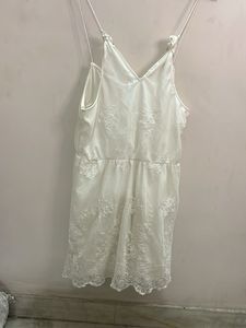 Elegant White Lace Mini Dress