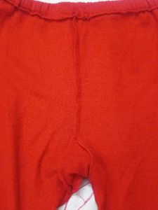 Red Palazzo Pants with copper Print